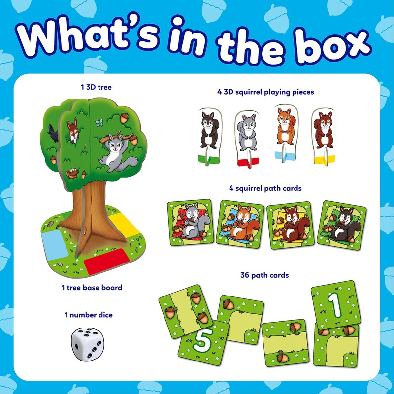 Orchard Toys Nutty Numbers Game, Educational Number and Counting Game,
