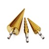 Mengshen HSS Step Cone Drill Set 3-Piece Set 4-12mm/4-20mm/4-32mm, Titanium
