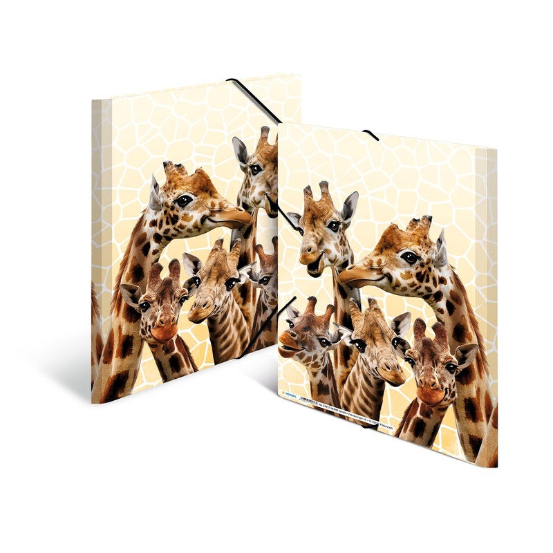 HERMA Portfolio Folder A4 Giraffe Children's Plastic Corner Folder with