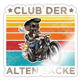Spreadshirt Club Der Alten Säcke Motorcycle Sticker 10 x 10 cm Glossy White