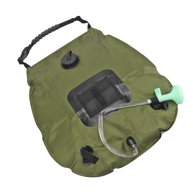 Green 20L Solar Heating Shower Bag Foldable PVC Folding Camping