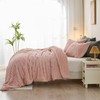 Simple&Opulence Fluffy Faux Fur Comforter Set, Plush Fuzzy Minky Bedding
