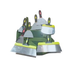 Airless SJG Drywall Hand Tool Kit, Stainless Steel Paint Scraper Tool Set, 14 In Mud Pan, 9 Piece Putty Knife， Drywall Plasterer Tool for Repairing Drywall Surfaces and Scraping Plaster (Model-2)