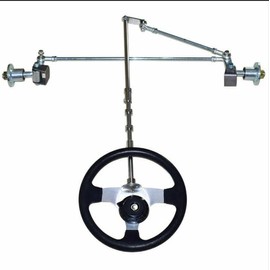 JooWing For 168cc ATV Go Kart Quad Cart Steering Wheel Gear Rack Shaft Tie Rod Kit Assembly for steering wheel fit many types of and Chinese DIY GO Karts