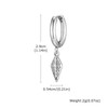 Rockyu Men's Stainless Steel Hoop Earrings for One Ear, Rhombus