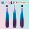 PORSMEER Pack of 3 Ombre Hair Extensions, 60 cm Long