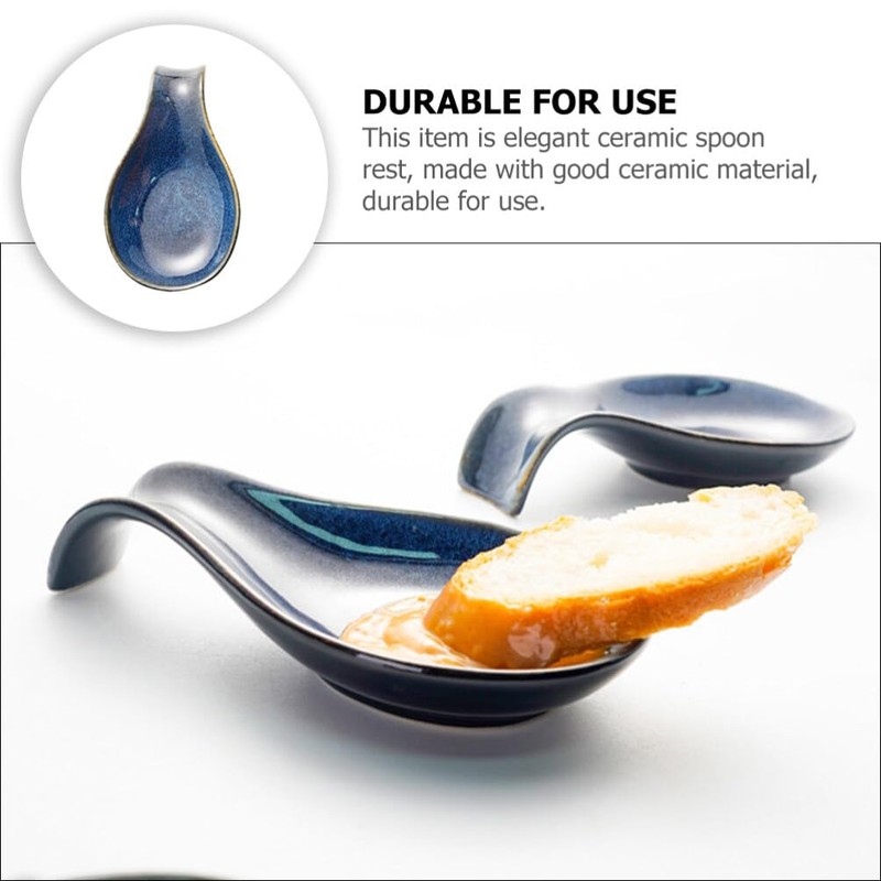 SHERCHPRY Spoon Holder for Kitchen Counter, Large Ceramic Spoon Holder,
