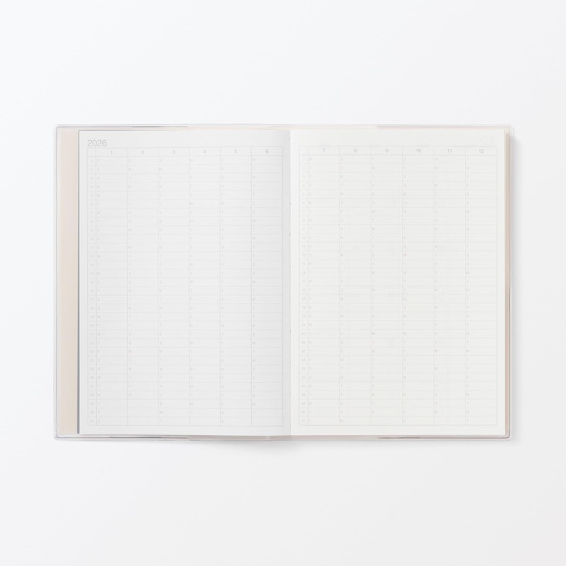 MUJI 848545 2026 B6 Vertical Schedule Book, Starts December 2025,