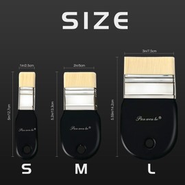 LUNDOME 3 PCS Flat Paddle Paint Brush Set, Nylon Painting Brushes for Acrylic, Oil, Paint, Varnishes, Watercolor, Painter, Students, Artist and Watercolor Brushes Paints (3''), pwb-400