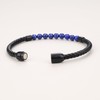 COAI Men's Genuine Leather Bracelet with Natural Stone Beads, Stone,