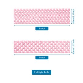 Pandahall Elastic Crochet Headband 1.5 Inch and 2.1 Inch Wide Crochet Stretch Band Fabric for Hair Bows for Girls Waistband Tutu for Baby