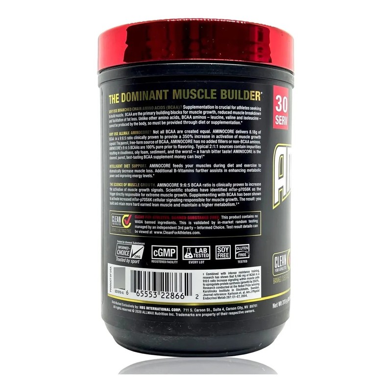 Bcaa Aminocore 30 Servicios Watermelon Allmax