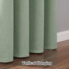 Melodieux Green Linen Blackout Curtains 63 Inch Length for Bedroom,