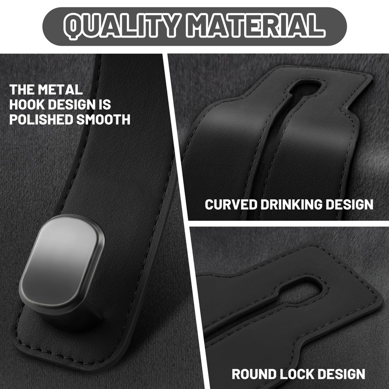 Amelity Car Seat Back Storage Hook, Car Hooks for Headrest,