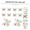 Housoutil 50pcs Cat Eye Butterfly Nail Decor Rhinestone Inlaid Manicure
