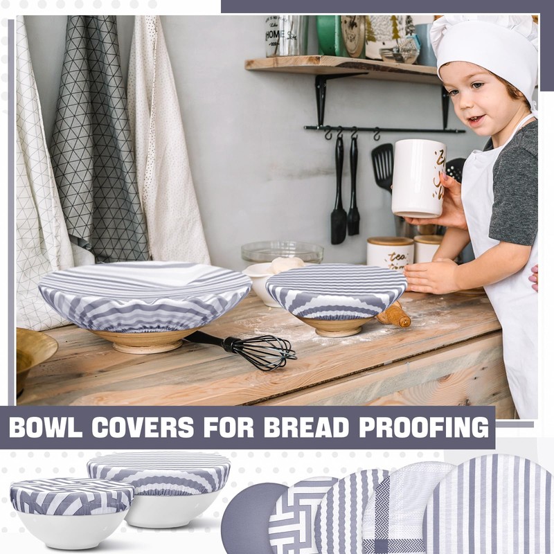 10 Pack Cloth Bowl Covers for Bread Rising Reusable Fabric