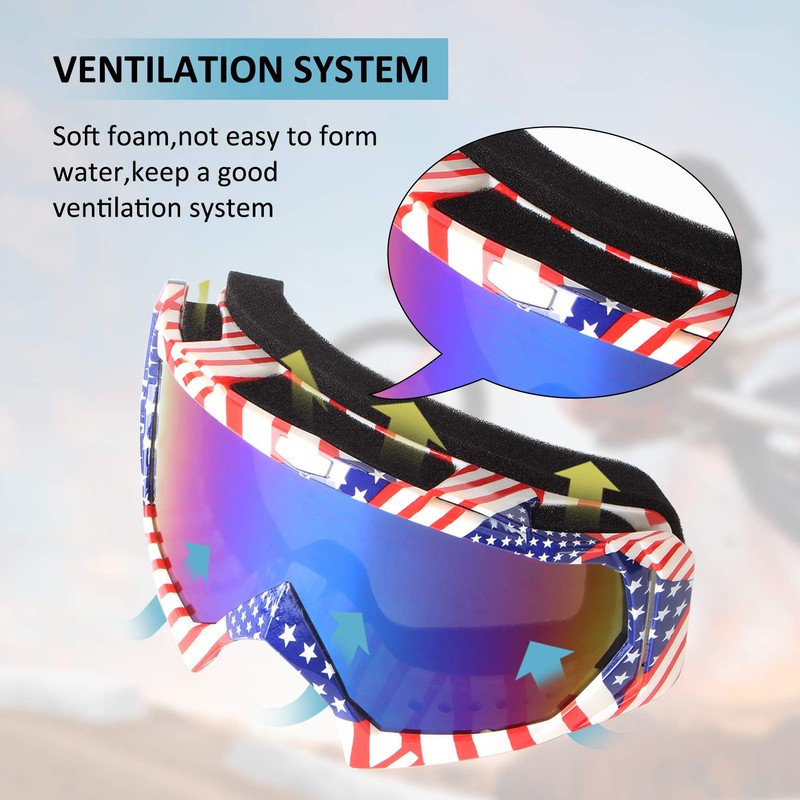 4-FQ Motorcycle Goggles Dirt Bike ATV Motocross Riding Racing Glasses