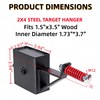 ZSHIGANMA 2x4 Steel Target Stand Base and Target Hanger Mounting