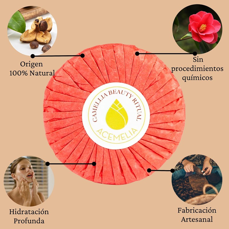 Handmade facial soap with camellia oil