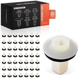 A-Premium 50PCS Nylon Bumper Grommet Retainers with Sealer Clips Compatible with Nissan Rogue, Sentra, Versa, Murano, Pathfinder, Maxima, Armada, Kicks, Quest, Altima, Murano, Juke, Versa Note