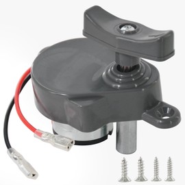 ZNTVW RV Fan Vent K6010-81 17 RPM Lift Motor B Series Roof Vents with Powered Lifts - Gray Cap