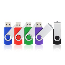 J-boxing USB Flash Drive 32GB Swivel Design USB 2.0 Memory Stick 5PCS