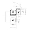 Stainless Steel Crossbar Holder Connector 0° - 90° with Joint