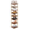 LUCKNOCK Vertical Shoe Rack, 8-Tier Tall Narrow Shoe Organizer for