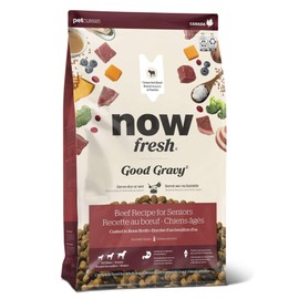 Now Fresh Good Gravy Premium Dry Senior Dog Food with Grass-Fed Beef & Ancient Grains, Healthy Kibble Coated in Bone Broth – Just Add Water to Moisten, Made with Real Red Meat, 22 lb Bag