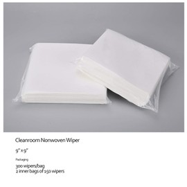 AAwipes Lint Free Wipes Cleanroom Wipes Nonwoven Auto Paint Prep Cellulose/Polyester Blend (9"x9" 300 Pcs, 56 GSM) General Purpose Lab Use (NW05609)