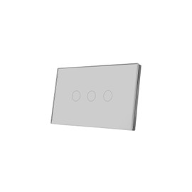 LOUYSGEN Smart Switch for Light 3 Way Need Neutral Wire,FCC Certified,2.4GHz WiFi Switch Glass Panel APP Control Timer Work with Tuya/Smart Life,Alexa and Google Home,Grey 3 Gang