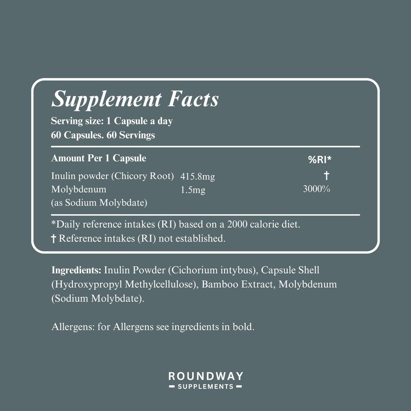 Molybdenum Mineral Capsules | 1500mcg High Strength Trace Minerals |