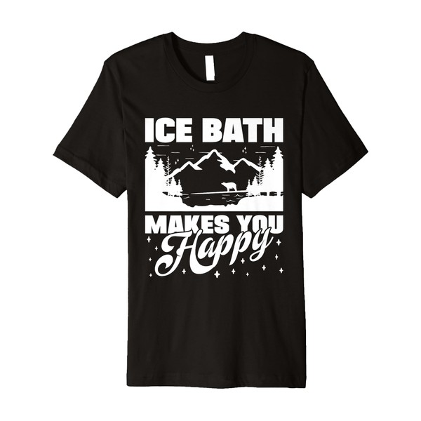 Mens Ice Water Ice Bath Makes You Happy Ice Bather