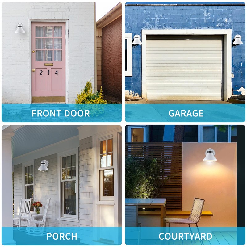 LONEDRUID 2 Pack Motion Sensor Outdoor LED Porch Light Dusk