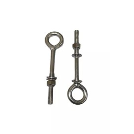 US Stainless 2 Pieces Stainless Steel 316 Eye Bolt 5/16" x 4 1/2" UNC No Shoulder Pitch of 18