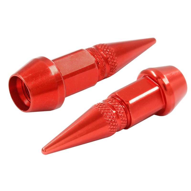 BokWin 4 Pcs 45mm Spike Valve Stem Caps Aluminum Tire