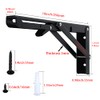 Monsky 10" Black Foldable Shelf Brackets Heavy Duty Stainless Steel
