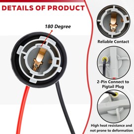 Svicari 4PCS Standard 1156 BA15S LED Light Bulb Socket Holder Pre-Wired Sockets Automotive Turn Signal Tail Stop Rear Brake Running Light Base Harness Plugs Connectors(#1156)