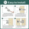 4 Pack Half Overlay Soft Close Cabinet Hinges 105° Frameless