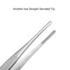 VictorsHome 7 Inch Stainless Steel Tweezers with Straight and Curved