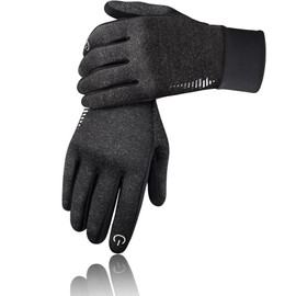 RIVMOUNT Cold Weather Gloves, Thermal Gloves, Bike Gloves, Men's and Women's Gloves, Smartphone Compatible, Fleece-Lined, Warmth Retention, Cycle, Running, Sports, Snowboarding, Hiking, Commute