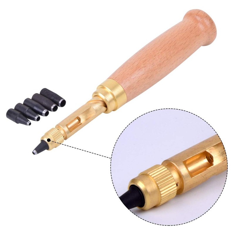 iPobie Automatic Hole Punch Leather Craft Leather Belt Paper Book