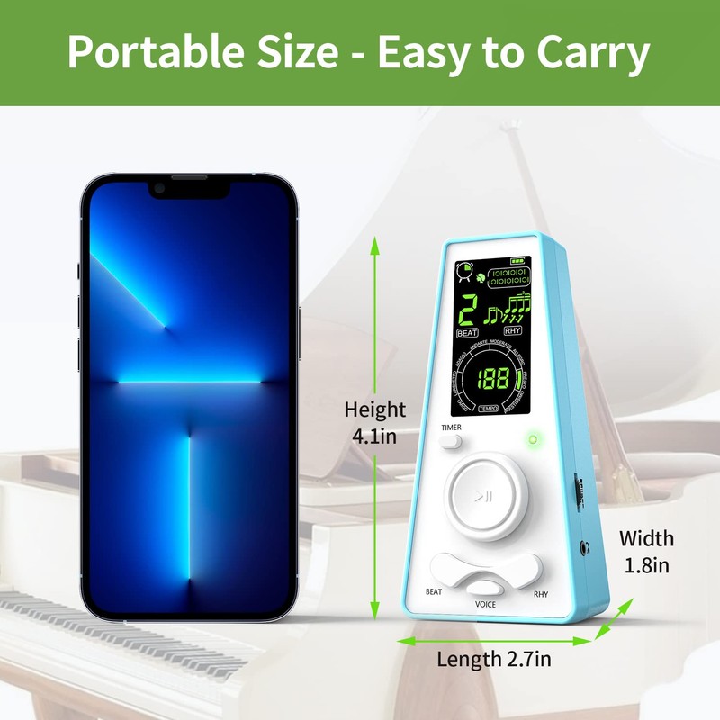 Electronic Digital Metronome for Musicians Piano Guitar Violin Instrument Volume