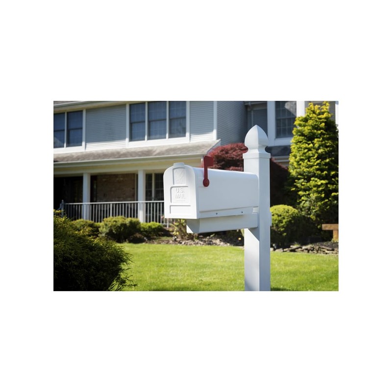 Gibraltar Post Mounted Mailbox Color: White