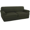 Turquoize 3 Piece T Cushion Sofa Slipcovers Stretch Couch Cover
