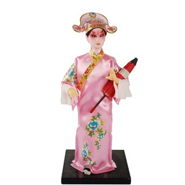 NW 12 Inch Chinese Traditional Handicraft Silk Figurine Collectible Chinese Doll Silk Doll (1804)
