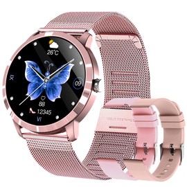 Women's Smartwatch, 1.09 Inch Touch Fitness Watch, 22 Sports Modes, Fitness Tracker with Pedometer, Stopwatch, IP68 Waterproof Smart Watch with Heart Rate Monitor, Sleep Monitor, Sports Watch Android iOS