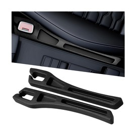 TNAIYH Car Seat Gap Filler, 2PCS Crevice Blocker Stopper Between Vehicle Seat Console, No Drop Automotive Fill Crevice Guard Interior Accessories, Universal for SUV Truck Sedan (Black)