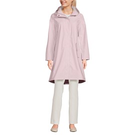 Lands' End Women's Squall Waterproof Rain Slicker Coat Small Pearl