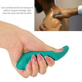 Outanaya 2Pcs Green Finger Massage Tools Practical Thumb Massagers for Acupoint Relief Portable Handheld Massaging Tool for Relaxation and the Go